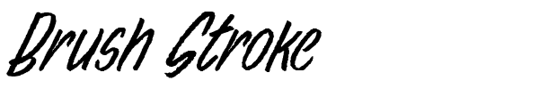 Brush Stroke font preview